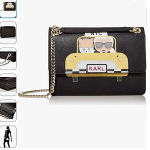 Karl Lagerfeld Paris Taxi womens Maybelle Fold Chain Shoulder Bag